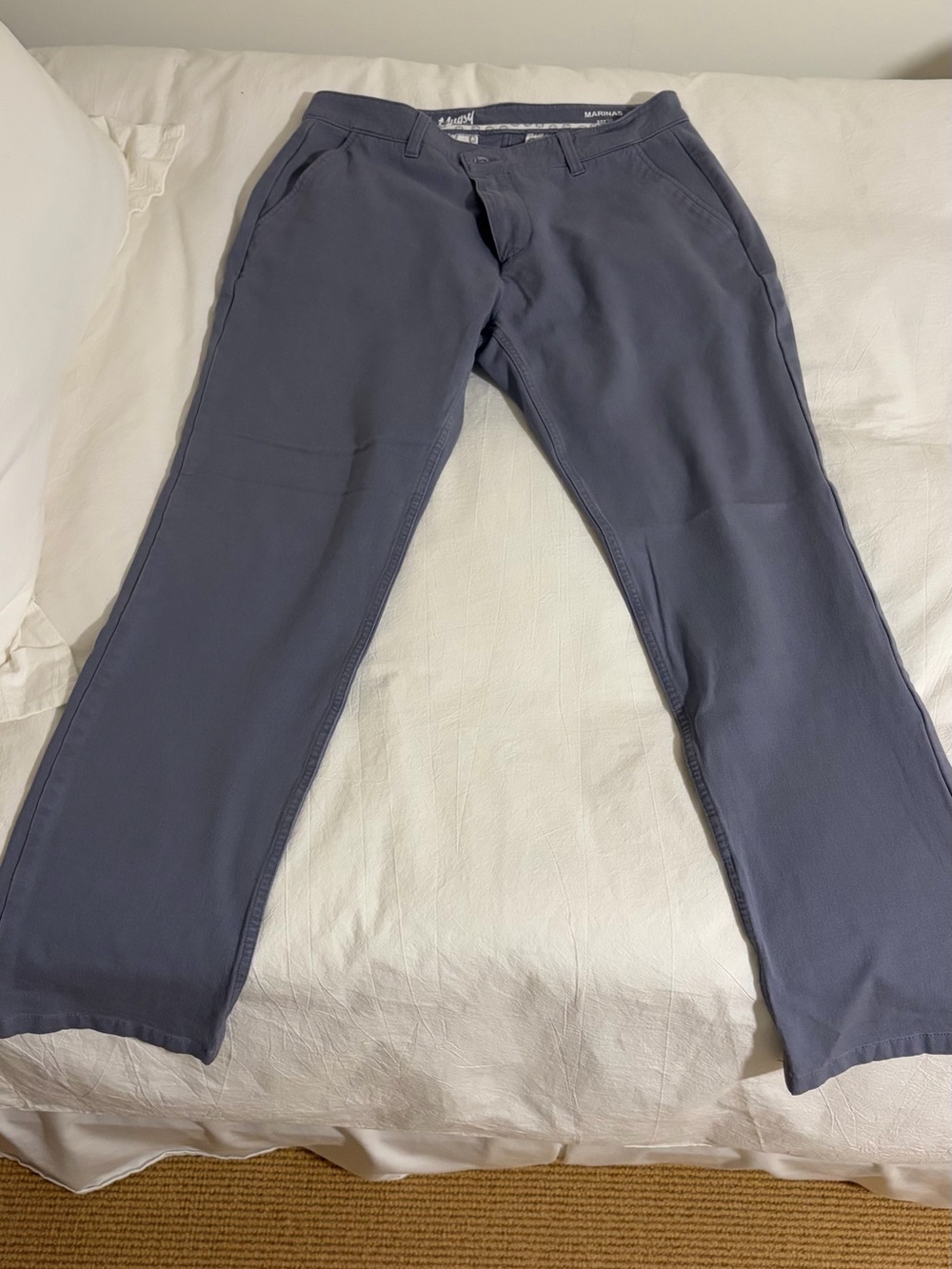 Men's Slate Blue Casual Pants - Mugsy